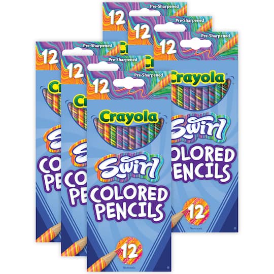 Crayola® SWIRL Colored Pencils, 12 Packs of 12